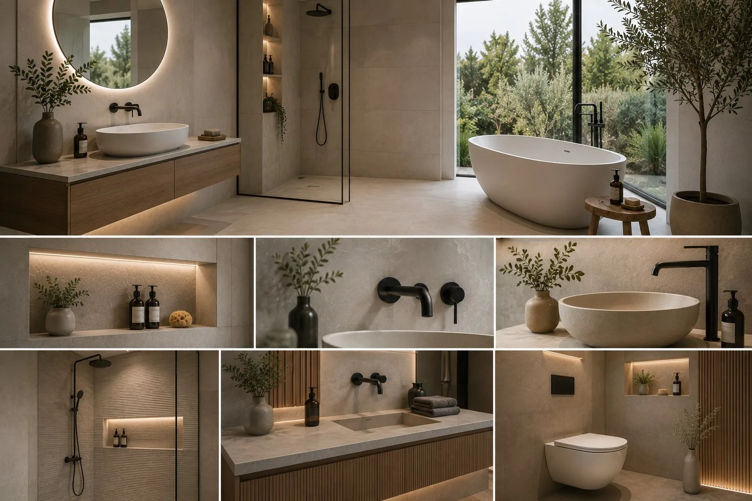 Reforma de baño en Puerto de Sagunto — baño moderno con iluminación LED